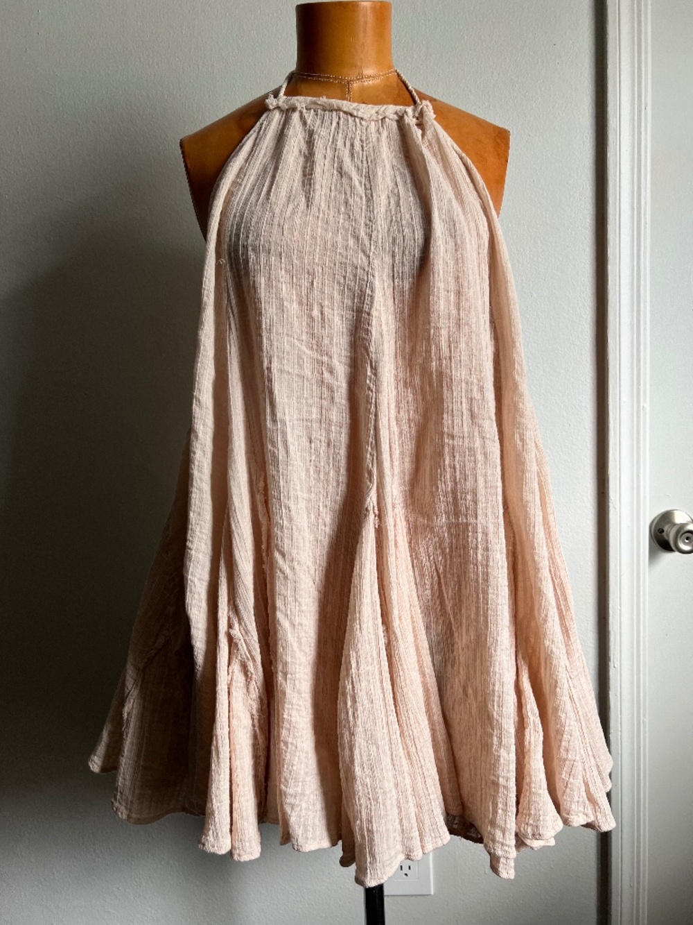 Free People Catching Rays Boho Mini Dress Halter Style Small (Fits up to XL)
